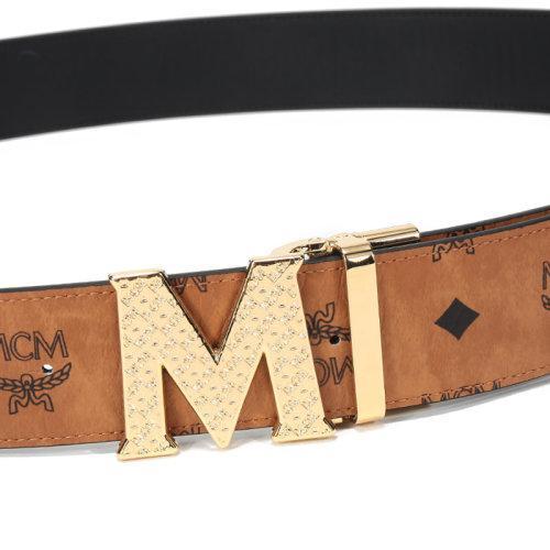 【国内现货】MCM/MCM 2021款 男女中性涂层帆布配皮板扣式双面皮带腰带 MXBBSVI01 商品图4