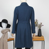 FOCALS福柯斯新款修身双排扣中长款羊毛混纺风衣外套FYLCF602BA 商品缩略图2