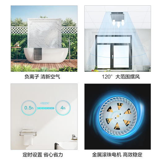「限时特价」欧普 H134风耀玉堂300*300集吊遥控凉霸 商品图7