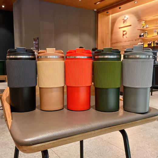 【简约咖啡杯】便携办公304不锈钢杯子餐饮用具大容量车载保温杯男女学生水杯 商品图2