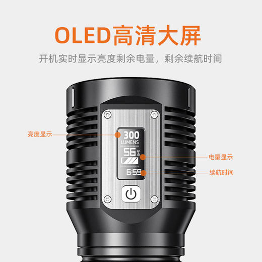 SUPERFIRE神火M5手电筒强光远射户外防水超亮超长续航USB快充led家用手电 商品图3