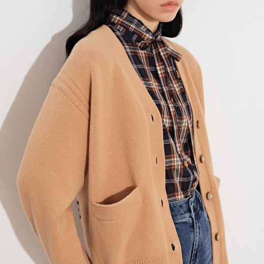 诗篇知性通勤毛针织开衫6C31306090 商品图3