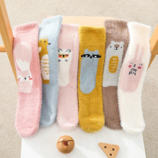 【3双装 蓬松柔软 加厚保暖】A类新款秋冬宝宝袜子加厚貂绒儿童长筒袜婴儿长袜男童女童婴童袜 商品图2