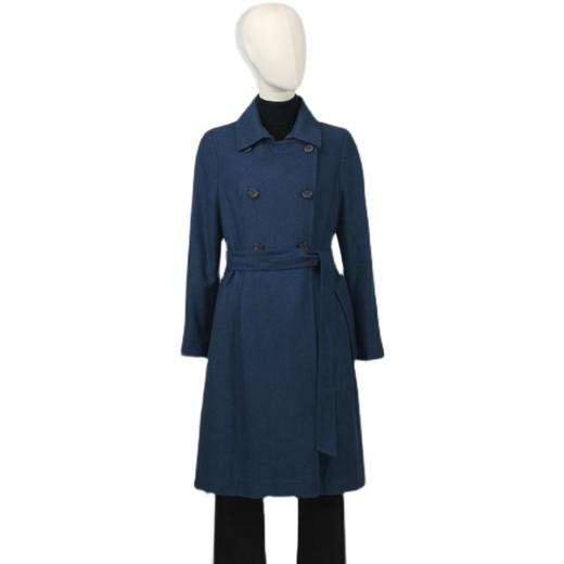 FOCALS福柯斯新款修身双排扣中长款羊毛混纺风衣外套FYLCF602BA 商品图4