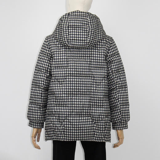 FOCALS福柯斯女装冬季新款印花休闲连帽短款羽绒服F2YDD715NW 商品图2