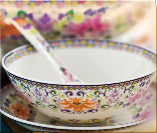 华光国瓷36头餐具 红粉仕家（新） 商品图0