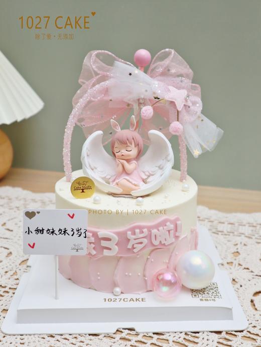 1027CAKE |  小天使主题 周岁蛋糕  蝴蝶结 商品图0