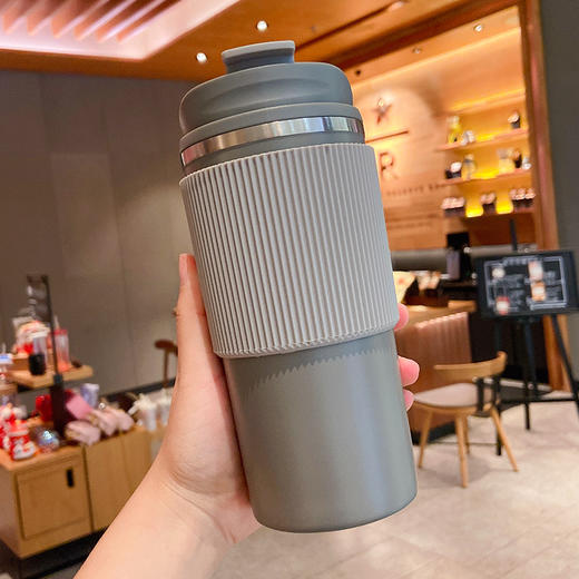 【简约咖啡杯】便携办公304不锈钢杯子餐饮用具大容量车载保温杯男女学生水杯 商品图7