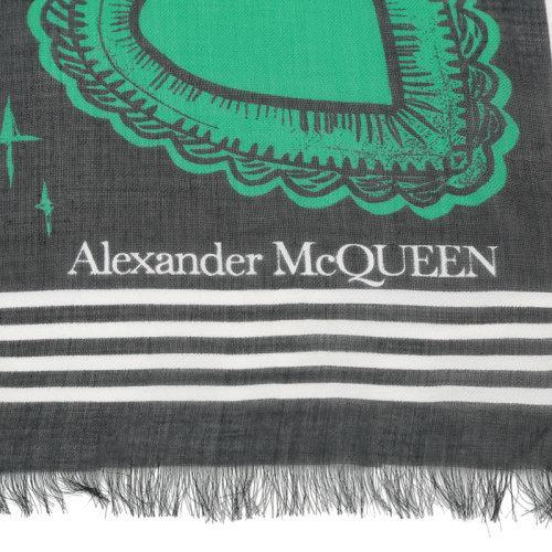 【国内现货】Alexander McQueen/亚历山大麦昆 2021款 女士莫代尔纤维围巾披肩 665607 3418Q 商品图3