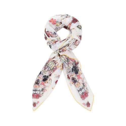 【国内现货】Alexander McQueen/亚历山大麦昆 2021款 女士桑蚕丝方巾丝巾围巾 639612 3011Q 商品图5