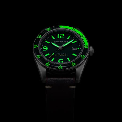英国SPINNAKER三角帆FLEUSS双色圈潜水机械表男士复古水鬼SP5055 商品图3