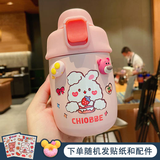 【可爱胖胖保温杯】保温杯女士颜值带吸管304不锈钢儿童便携水壶餐饮用具学生上学水杯 商品图14