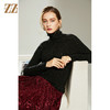 佐尔美2021冬季新款 100%山羊绒高领Z字针绣法羊绒衫女E14MS08 商品缩略图0