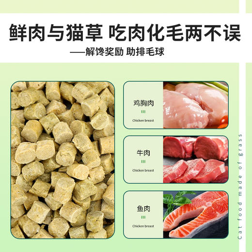 路斯猫冻干肉粒猫草化毛球片 商品图2