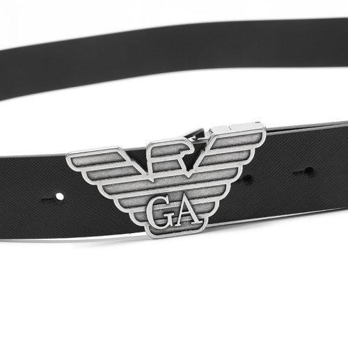 【国内现货】Emporio Armani/安普里奥阿玛尼   男士牛剖层移膜革/聚氨酯针扣/板扣可替换扣头双面皮带腰带 Y4S270 YLP4X 商品图4