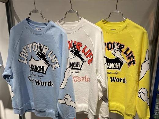 411006001 坚持我的/jasonwood男款 2021年冬季新品 圆领印花卫衣 商品图0