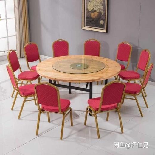 酒店桌椅家用将军椅酒席宴会厅桌椅会场布置椅套台布饭店包厢椅 仅此一套 商品图0
