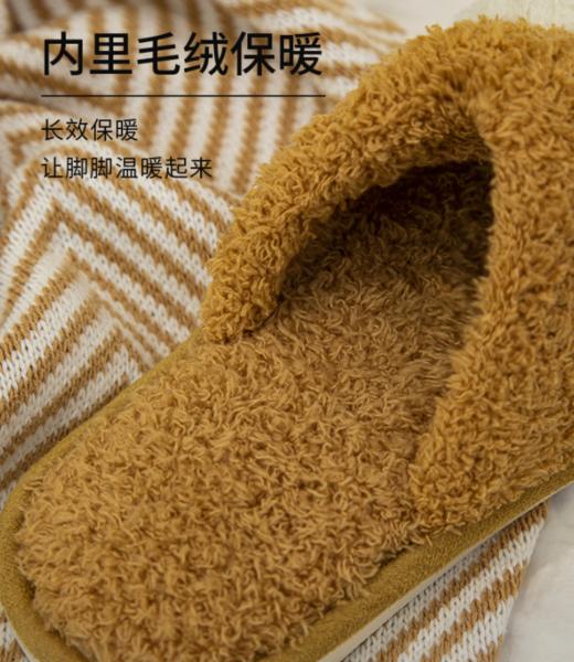 可爱防滑家用保暖猫爪棉拖鞋  冬天秋冬季室内家用居家情侣棉鞋毛绒3.99 商品图1