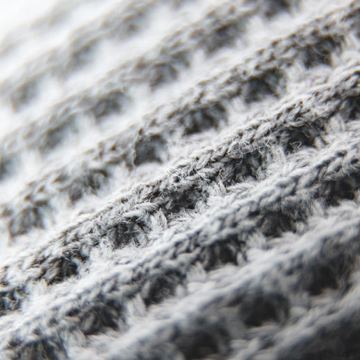 工装优选 日系复古灰色华夫格连帽卫衣慵懒针织开衫运动外套男秋冬 商品图1