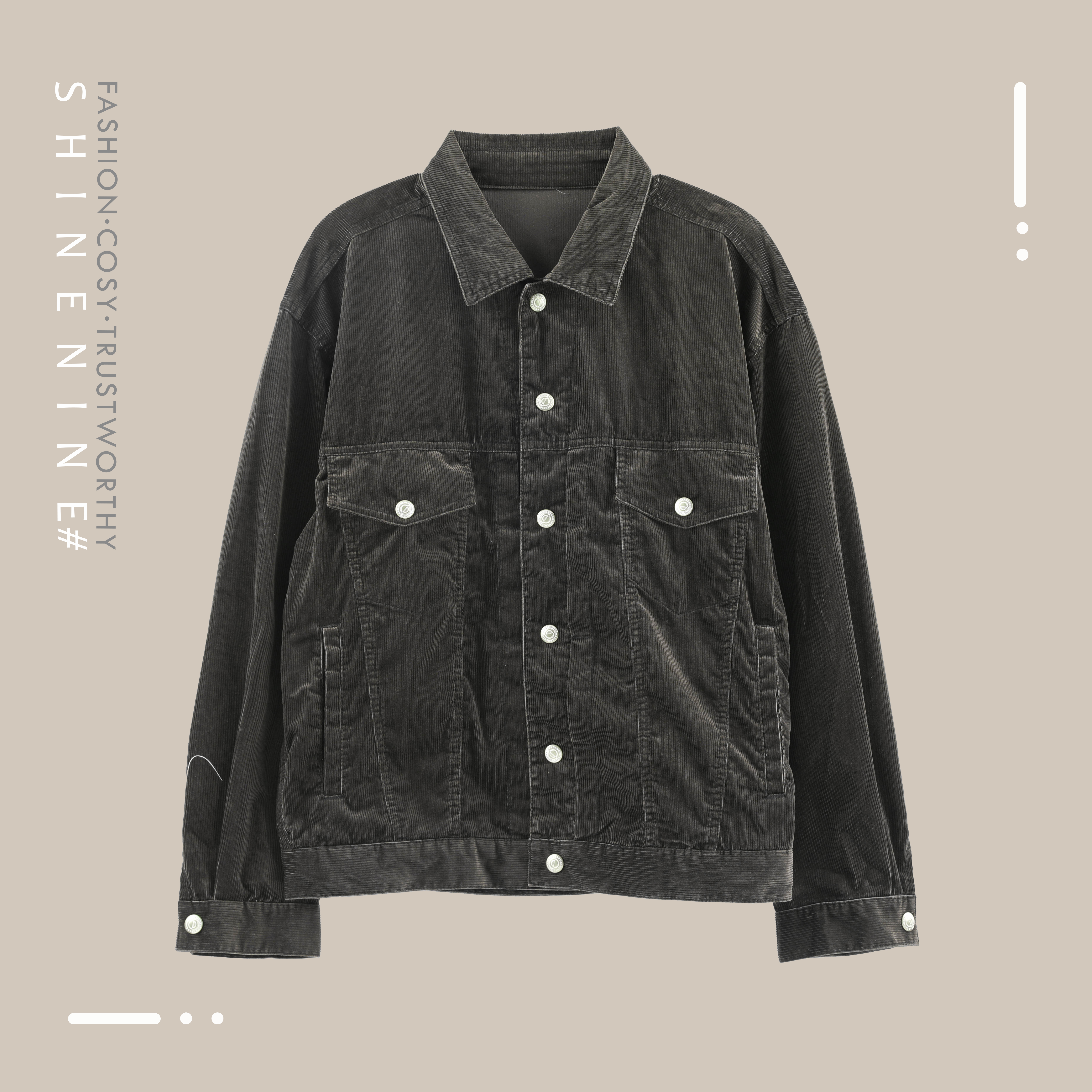 3J0132灯芯绒短款夹克