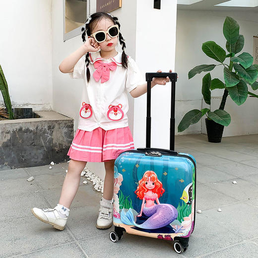 【服饰鞋包】新款20寸登机箱万向轮行李箱私人印制可爱卡通动漫18万向轮拉杆箱 商品图3