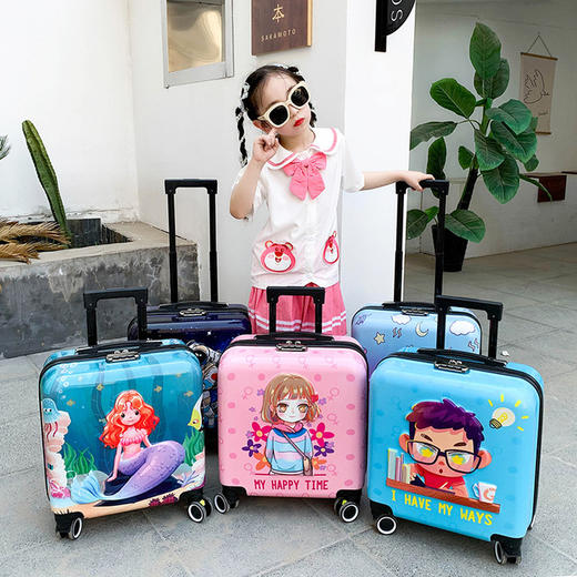 【服饰鞋包】新款20寸登机箱万向轮行李箱私人印制可爱卡通动漫18万向轮拉杆箱 商品图0