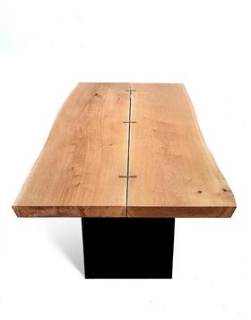 【清仓折扣】伽罗 JALO 法国白橡大橡木桌(二拼-1/独板)