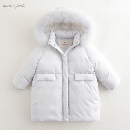 【户外防寒】马克珍妮新款冬装女童中长款加厚羽绒服213605 商品图2