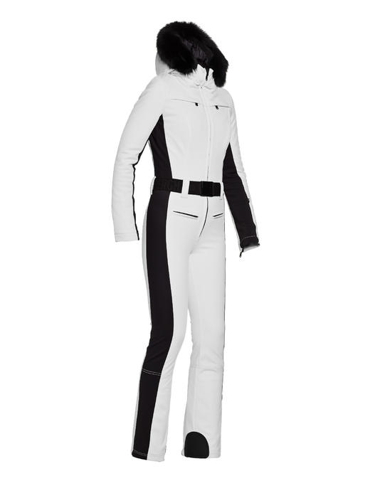 Goldbergh - Parry Ski Suit Real Fox Fur - White - 女装 - 连体滑雪服 - 白色 商品图2