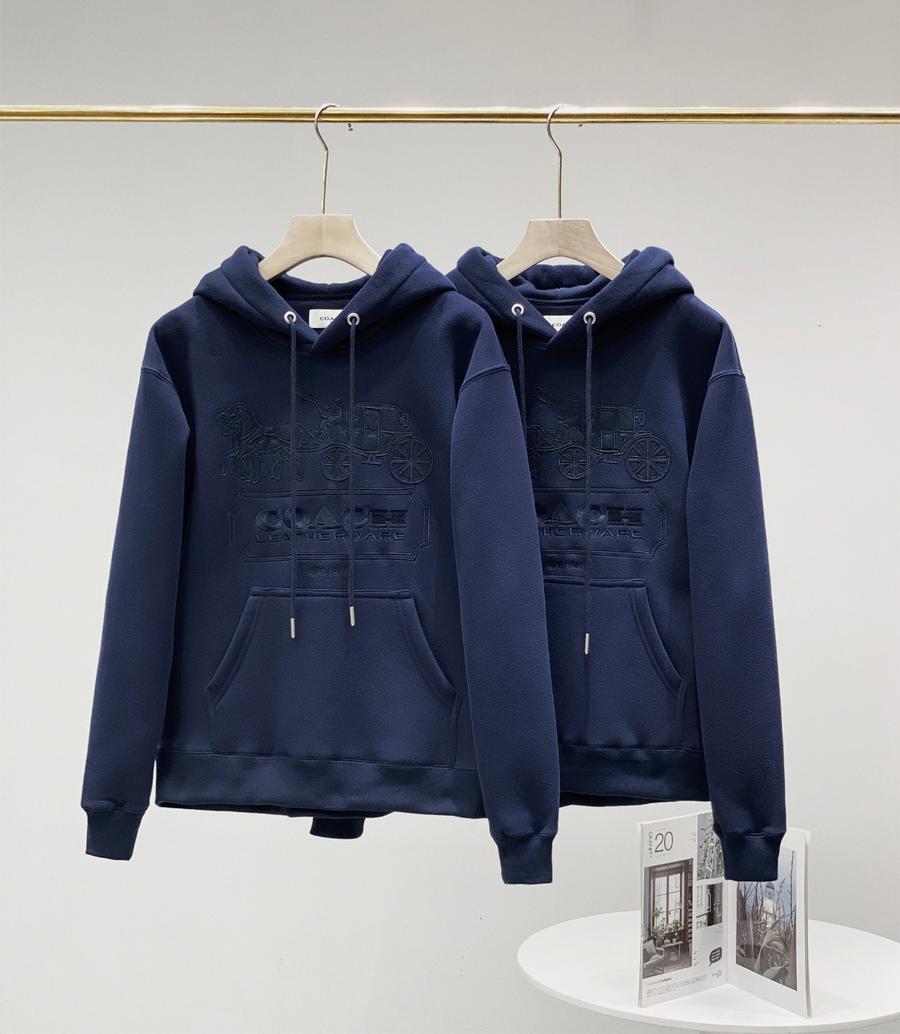 点此购买 蔻驰女款加绒贴布连帽卫衣 ll200671