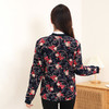 ARN-Y135纽扣藏底红花秋冬新款桑蚕丝长袖女士加厚保暖长袖上衣 商品缩略图1