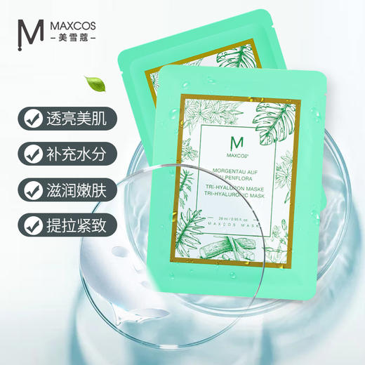 德国MAXCOS/美雪蔻三重玻尿酸面膜阿尔卑斯精粹贴片  补水保湿深层舒缓修护10片 商品图2