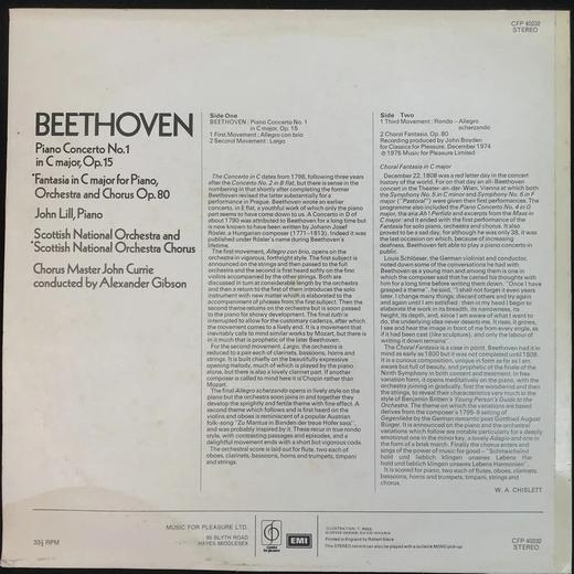 LP黑胶唱片 贝多芬《第一钢琴协奏曲》 钢琴：约翰·利尔 商品图1