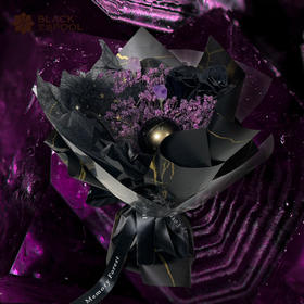 （限深圳罗湖、龙岗、龙华配送）【永生守护花】黑玫瑰象征神秘，独一无二的爱