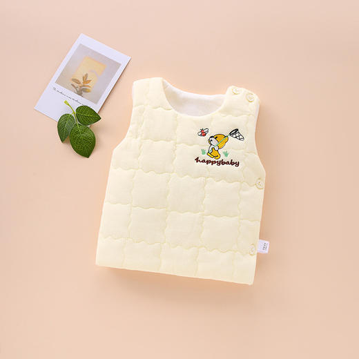 【柔软透气吸汗】A类婴儿马甲秋冬季加棉保暖背心童装新生儿夹棉内胆坎肩 商品图7