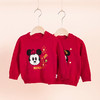 迪士尼米奇米妮卡通男女儿童宝宝新年红周岁本命年针织毛衣 商品缩略图4