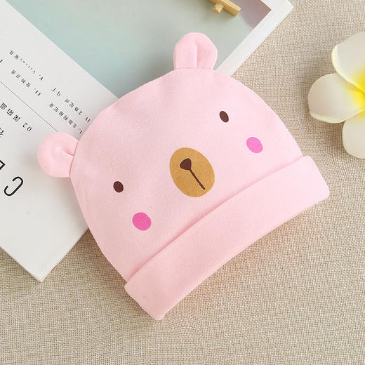 【纯棉面料 告别红疹】婴儿纯棉帽子秋冬新款新生儿纯棉无骨胎帽保暖宝宝双层卡通儿童帽 商品图14