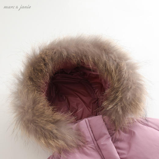 【户外防寒】马克珍妮新款冬装女童中长款加厚羽绒服213605 商品图5