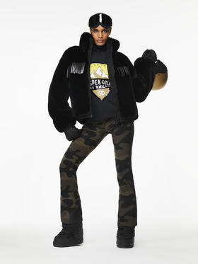 Goldbergh - Cowboy Jacket Faux Fur - Black - 女装 - 滑雪夹克 - 黑色