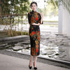 上海旗袍厂GSJ-3008复古改良旗袍花罗婆婆装中国风气质优雅连衣裙 商品缩略图5