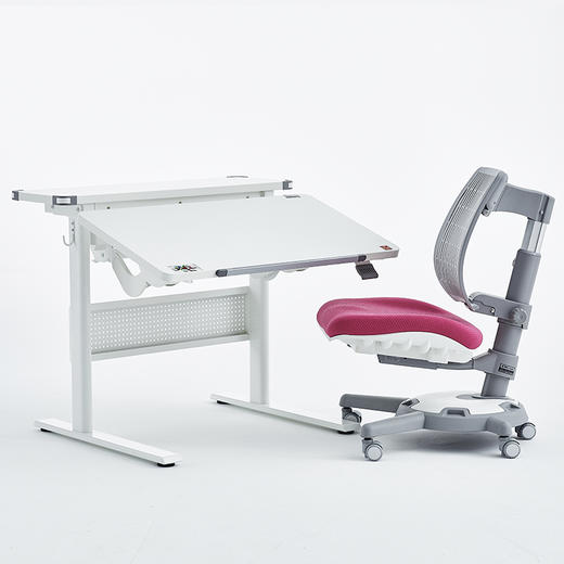 3岁+ 康朴乐气压棒升降学习桌  | 布朗学习桌+柏拉图椅（Y1018）套装  尺寸：90cm*80cm，送椅套+桌垫 商品图2