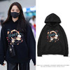 欧阳娜娜同款不二家厚2022年新款黑色连帽卫衣女春秋外套薄款宽松韩版上衣圣诞礼物七夕情人节 商品缩略图0