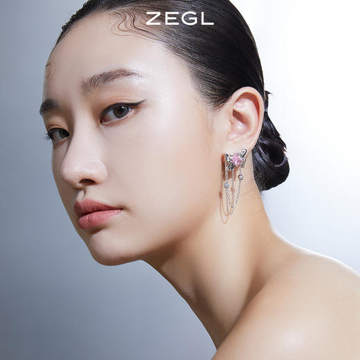 ZEGL设计师蝴蝶流苏耳环女轻奢高级感耳钉ins风耳饰 商品图2