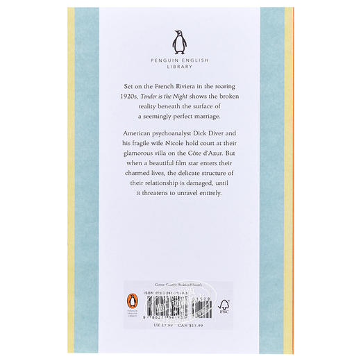 【中商原版】菲茨杰拉德 夜色温柔 Tender is the Night 英文原版 F Scott Fitzgerald 商品图1