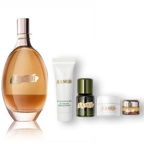 La Mer/海蓝之谜 鎏金焕颜精华液150ml+中小样四件套（洁面+精粹液+面霜+鎏金眼霜）  奢润保湿 肌肤柔嫩细腻 逆转时光 商品图0