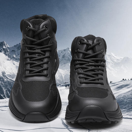 强人3515户外训练鞋男冬季保暖加绒短靴高帮作训鞋军勾男棉鞋 商品图4