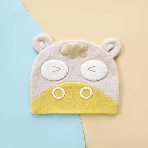 【优棉当道 透气吸汗】婴儿帽子冬季棉质新款宝宝帽无骨双层卡通造型春秋新生儿胎帽 商品图8