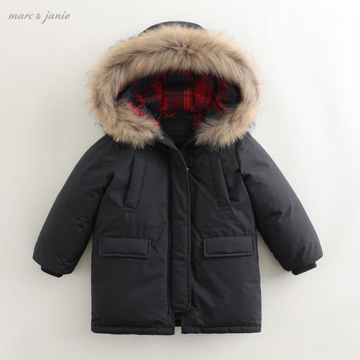 马克珍妮新款冬装 男女童儿童户外防寒中长款羽绒服 210850 商品图1