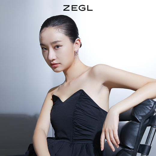 ZEGL设计师蝴蝶流苏耳环女轻奢高级感耳钉ins风耳饰 商品图5
