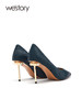 westory女鞋新款尖头高跟鞋细跟婚鞋单鞋纹71081 商品缩略图2
